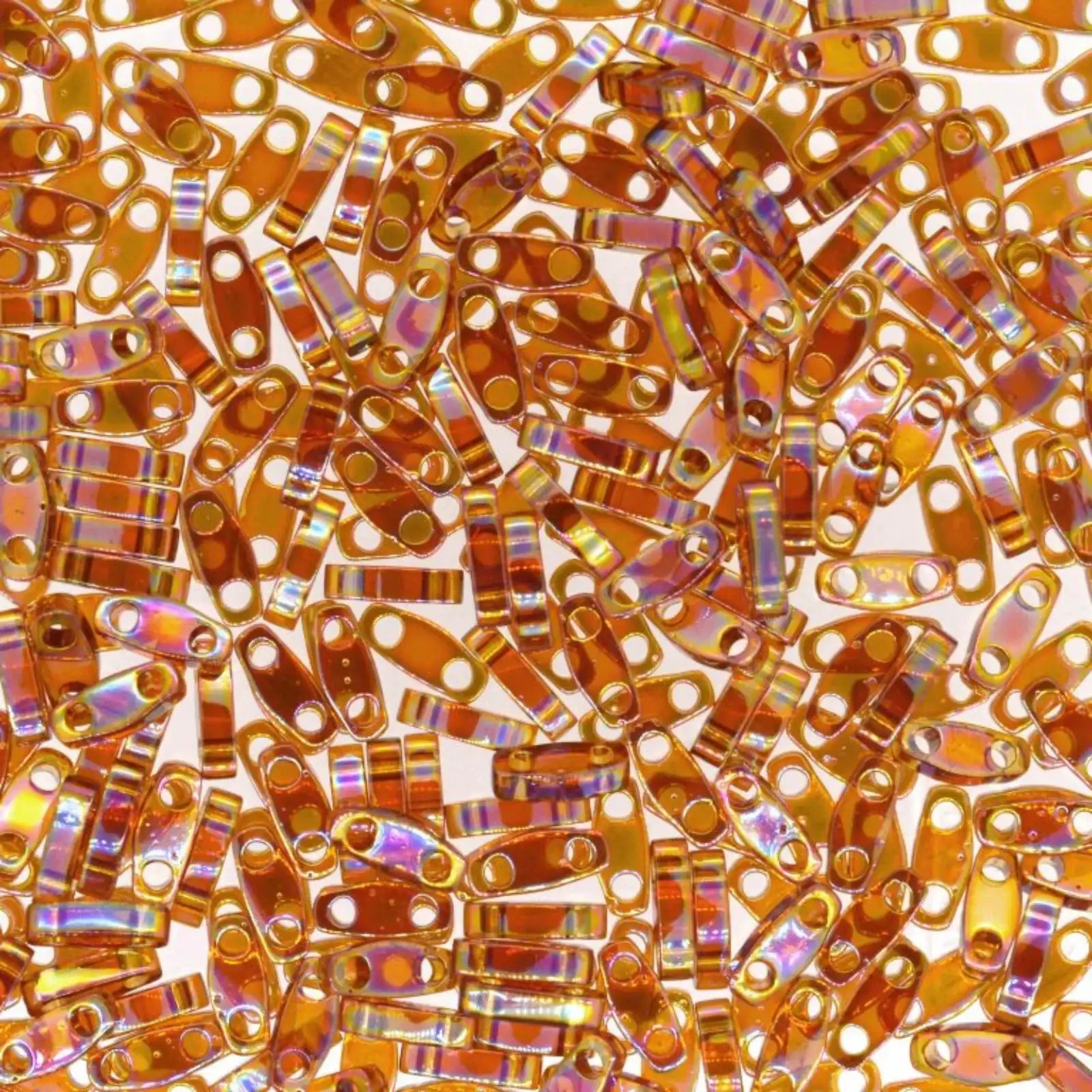 Miyuki Quarter Tila, QTL-257, Topaz Transparent AB, 5g - The Argus Collection