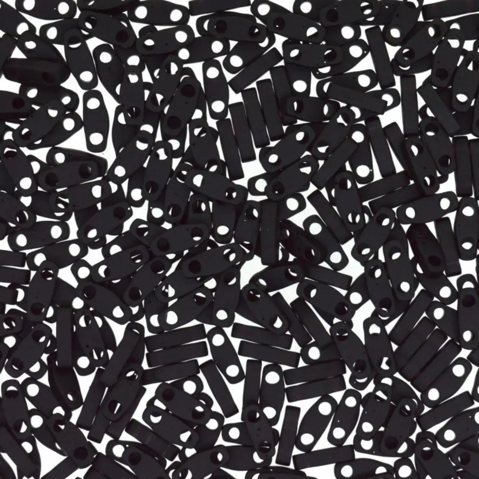 Miyuki Quarter Tila, QTL-401F, Black Matte, 5g - The Argus Collection