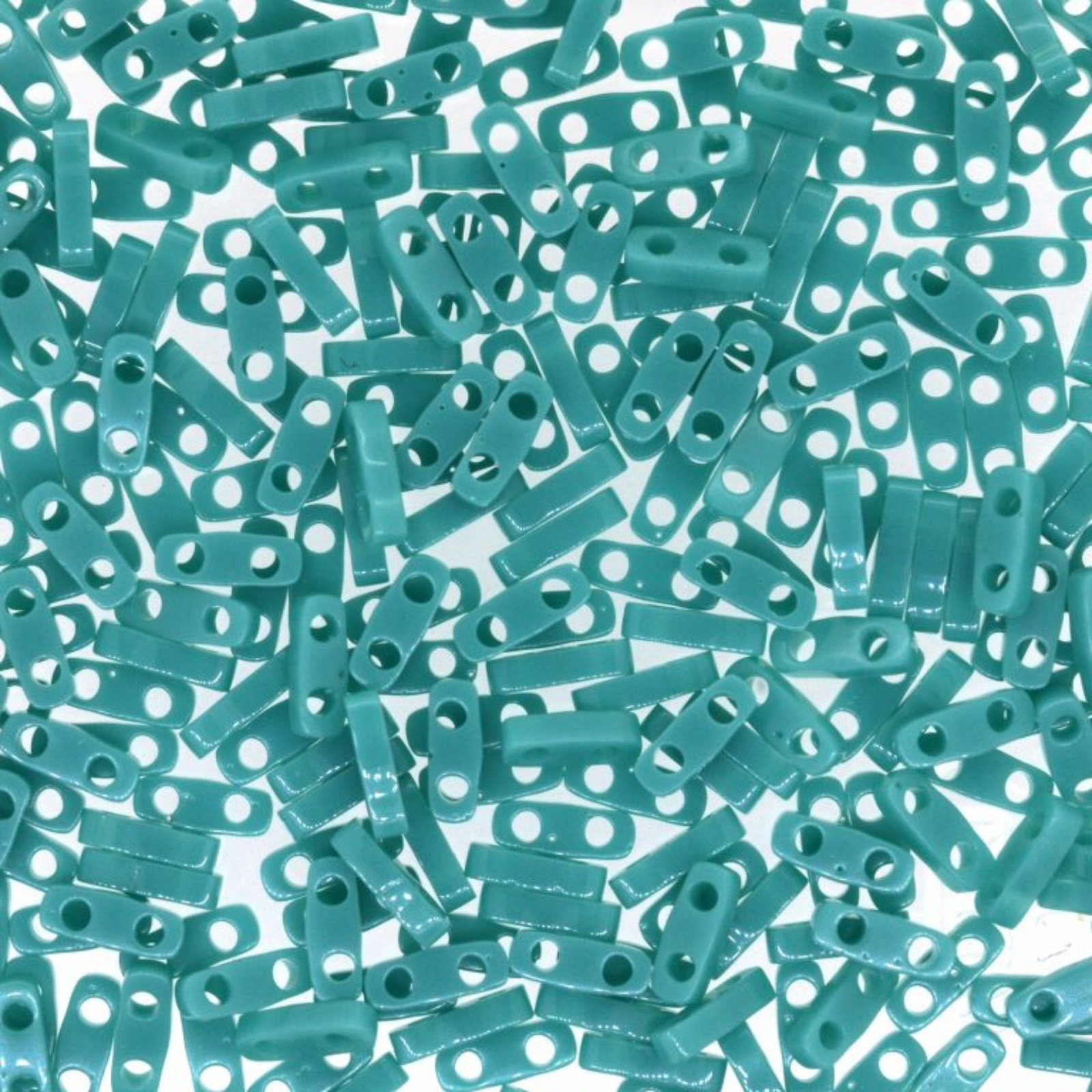 Miyuki Quarter Tila, QTL-412, Turquoise Opaque, 5g - The Argus Collection