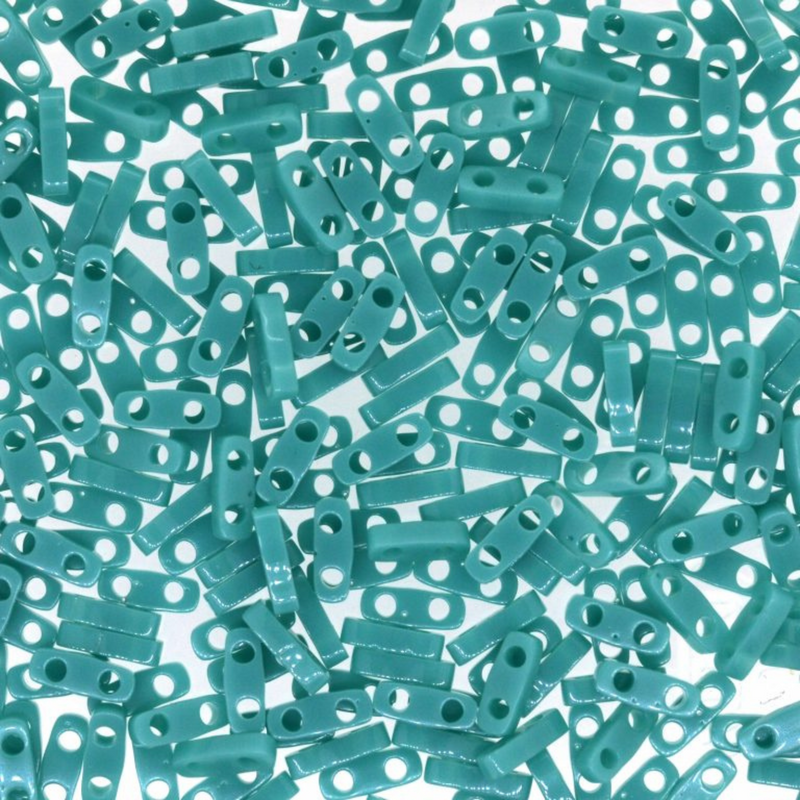 Miyuki Quarter Tila, QTL-412, Turquoise Opaque, 5g - The Argus Collection