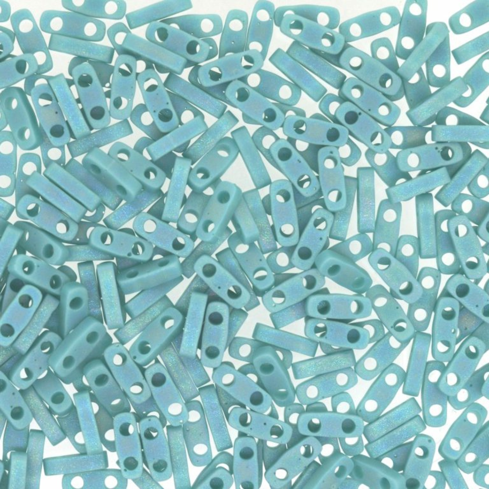 Miyuki Quarter Tila, QTL-412FR, Turquoise Matte AB, 5g - The Argus Collection