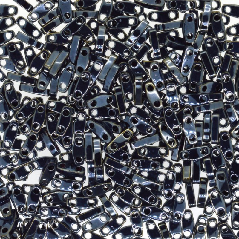 Miyuki Quarter Tila, QTL-464, Metallic Light Gunmetal, 5g - The Argus Collection