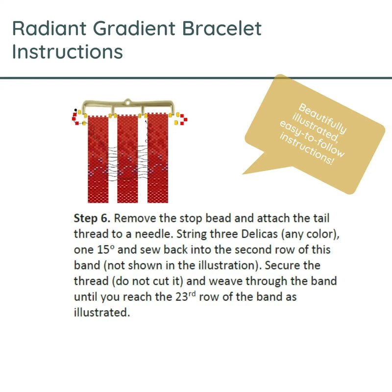 Radiant Gradient Bracelet Pattern by Martha Mollichella - The Argus Collection