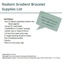Radiant Gradient Bracelet Pattern by Martha Mollichella - The Argus Collection