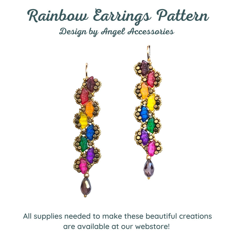 Rainbow Earrings Pattern by Angel Accessories - Rainbow Earrings Pattern by Angel Accessories - Default Title , The Argus Collection