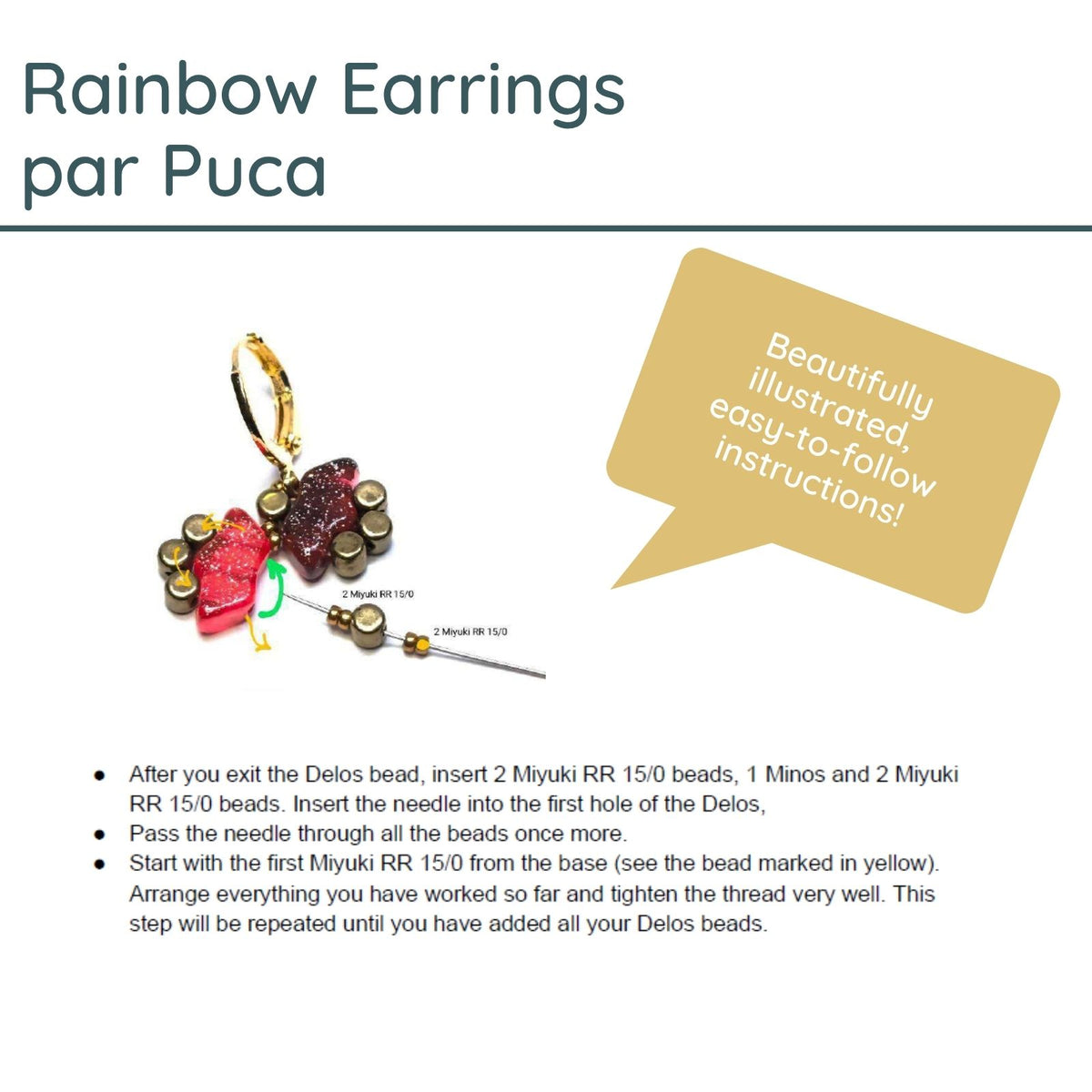 Rainbow Earrings Pattern by Angel Accessories - Rainbow Earrings Pattern by Angel Accessories - Default Title , The Argus Collection