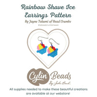Rainbow Shave Ice Earrings Pattern, Cylin Beads - Rainbow Shave Ice Earrings Pattern, Cylin Beads - Default Title , The Argus Collection