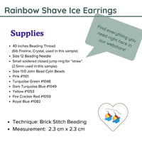 Rainbow Shave Ice Earrings Pattern, Cylin Beads - Rainbow Shave Ice Earrings Pattern, Cylin Beads - Default Title , The Argus Collection