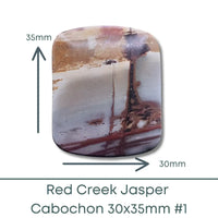 Red Creek Jasper Cabochons, 30x35mm - The Argus Collection