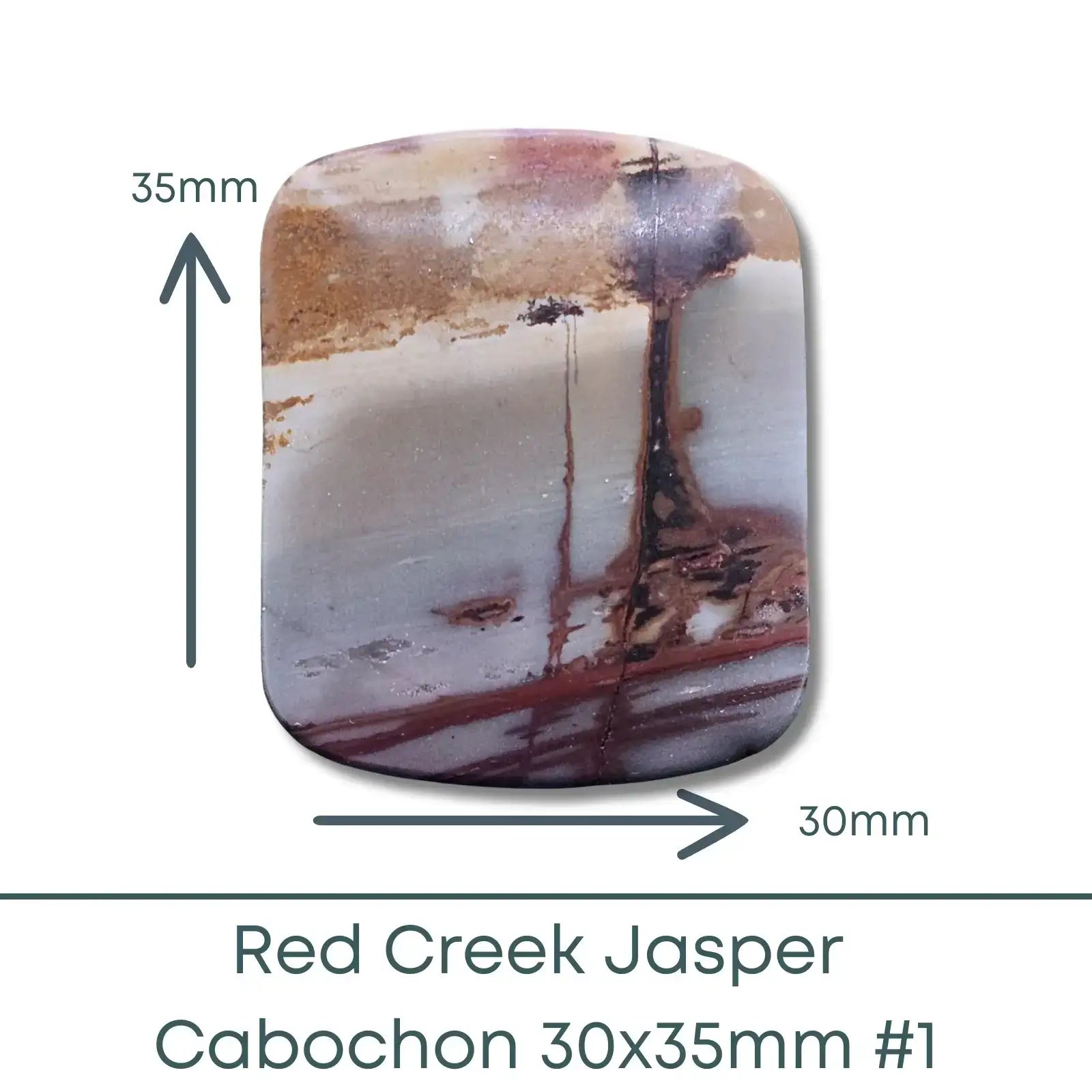 Red Creek Jasper Cabochons, 30x35mm - The Argus Collection