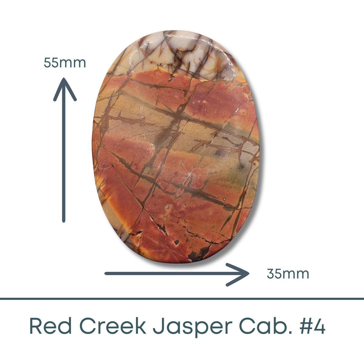 Red Creek Jasper Cabochon #4 - The Argus Collection