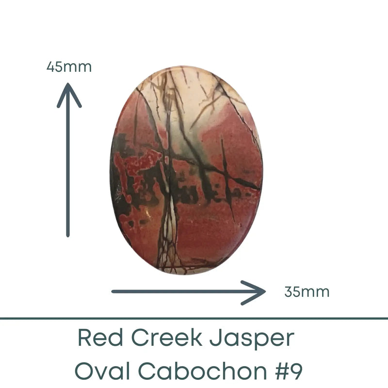 Red Creek Jasper Oval Cabochon #9 - Red Creek Jasper Oval Cabochon #9 - Default Title , The Argus Collection