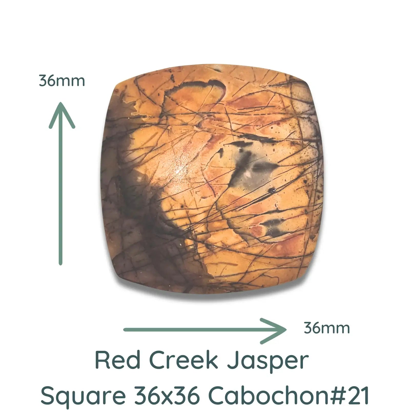 Red Creek Jasper Cabochons, 36mm Square & 35x40mm - The Argus Collection
