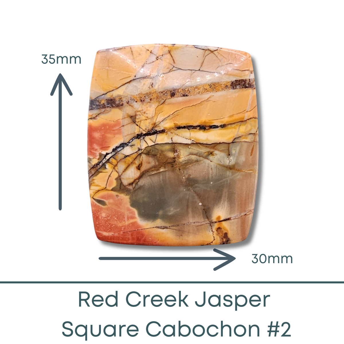 Red Creek Jasper Square Cabochon #2 - The Argus Collection