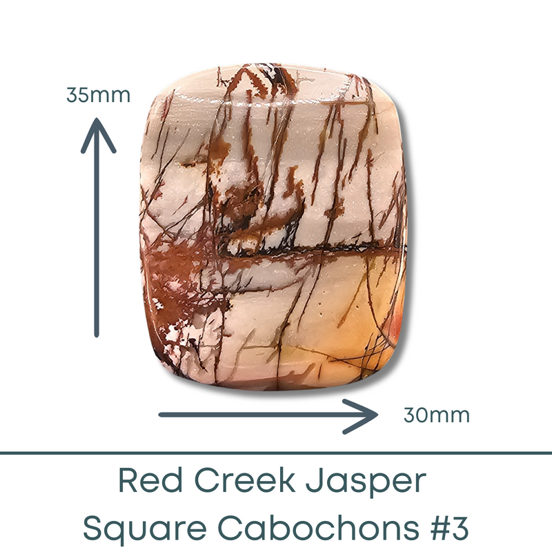 Red Creek Jasper Square Cabochon #3 - The Argus Collection