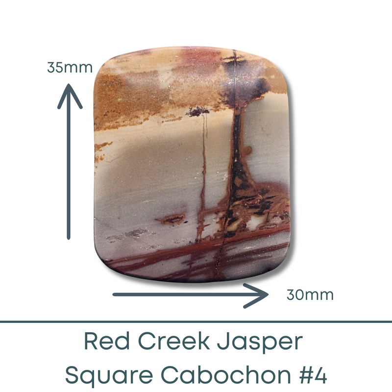 Red Creek Jasper Square Cabochon #4 - The Argus Collection