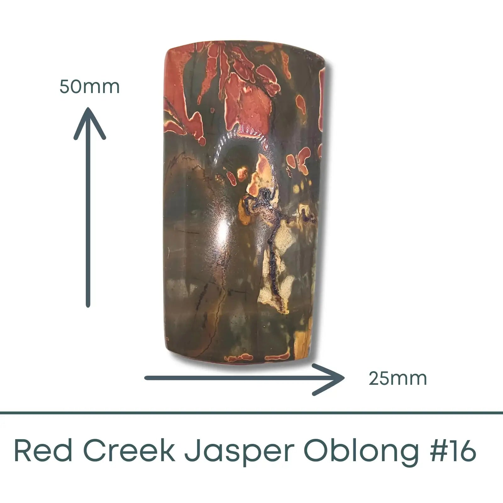 Red Creek Jasper Oblong Cabochon #16 - The Argus Collection