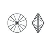 Brilliance Crystal Rivolis, 1122, 12mm, Summer Blush on White Opal - The Argus Collection
