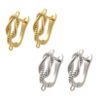 Ropey Loop Leverback Earrings, 1 Pair