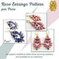 Rose Earrings Pattern par Puca - The Argus Collection