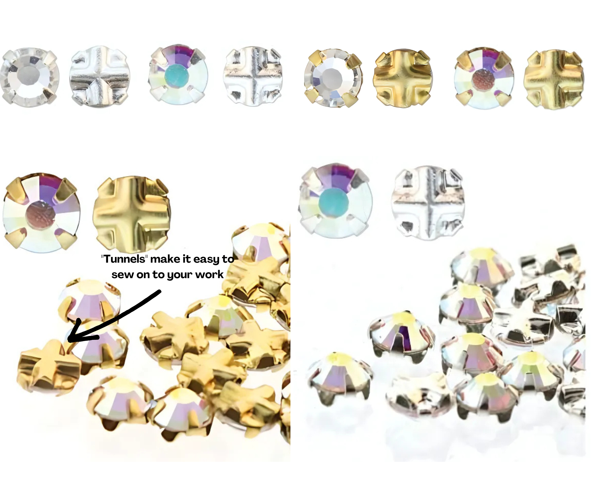Preciosa Maxima Rose Montees, 3.5, 4, 4.7mm
