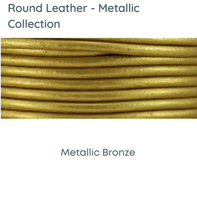 Round Superior Leather, Metallic Collection #2 - The Argus Collection