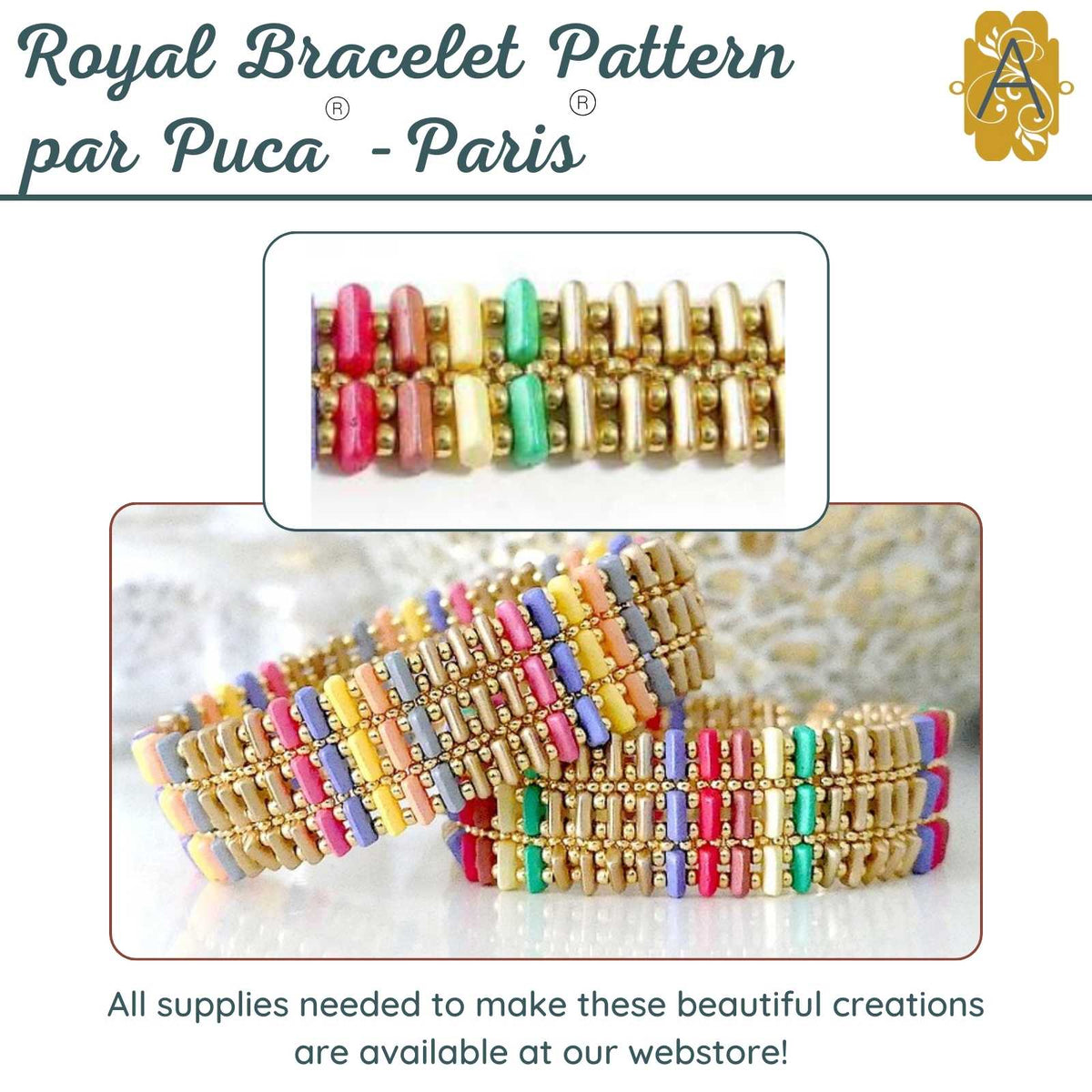 Royal Bracelet Pattern par Puca - The Argus Collection