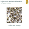 Superduo Beads, 10g., Crystal Rainbow Collection, 4 Colors - The Argus Collection