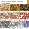 Superduo Beads, 10g., Classic Metals Collection, 10 Colors - The Argus Collection