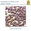 Superduo Beads, Crystal Luster Collection, 10g - The Argus Collection