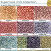 Superduo Beads, 10g., Halo Collection, 10 Colors - The Argus Collection