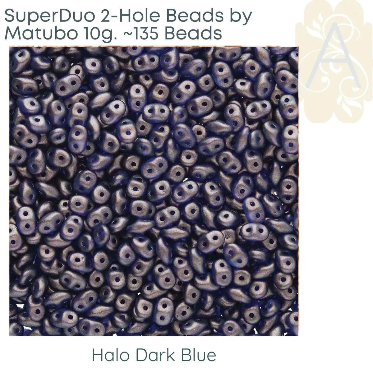 Superduo Beads, 10g., Halo Collection, 10 Colors - The Argus Collection