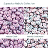 Superduo Beads, 10g., Nebula Collection, 11 Colors - The Argus Collection