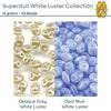 Superduo Beads, 10g., White Luster Collection, 13 Colors - The Argus Collection