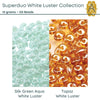 Superduo Beads, 10g., White Luster Collection, 13 Colors - The Argus Collection