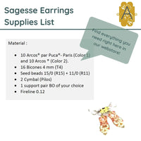Sagesse Earrings Pattern par Puca - The Argus Collection
