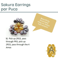 Sakura Earrings Pattern Par Puca - The Argus Collection