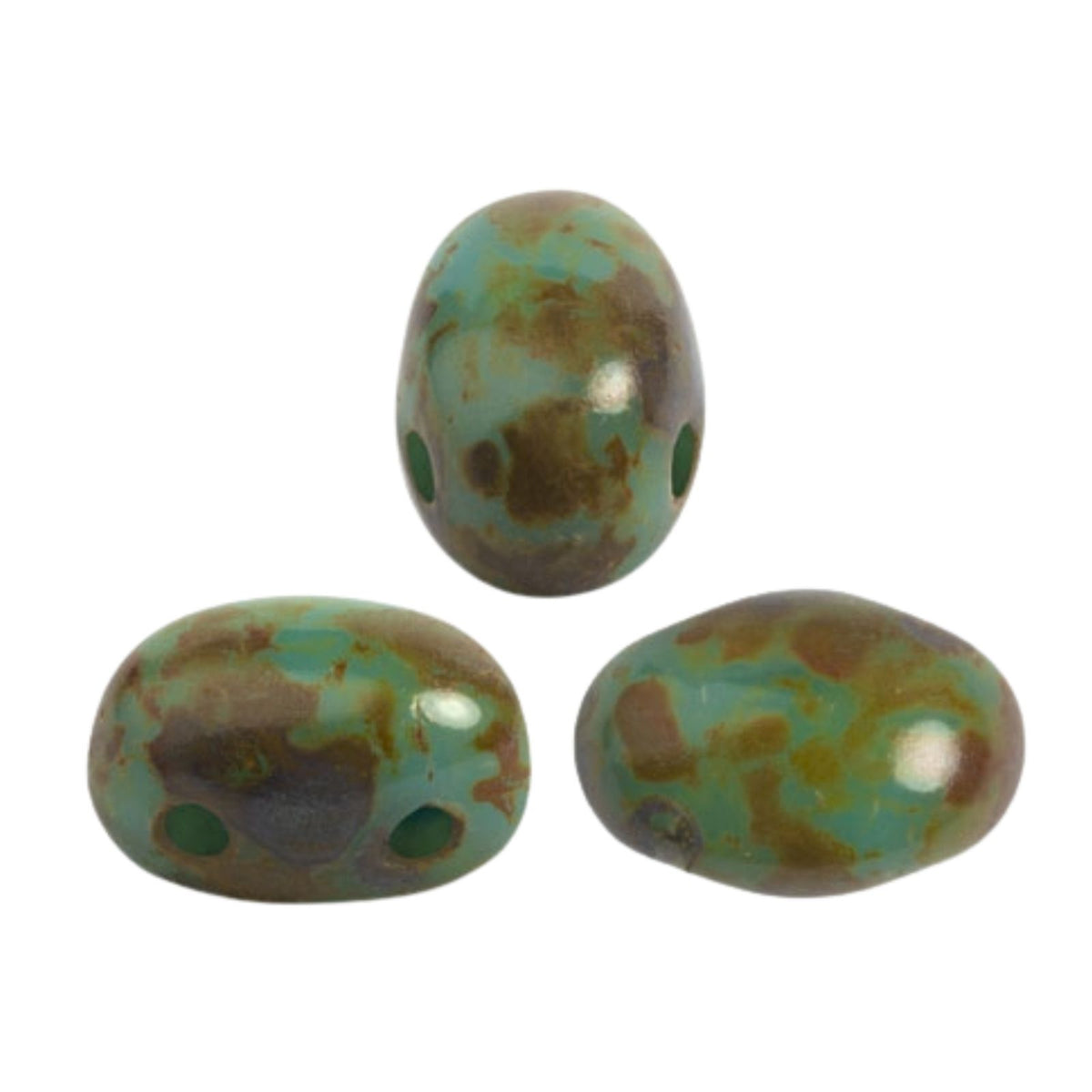 Samos Beads Blue Turquoise Travertin