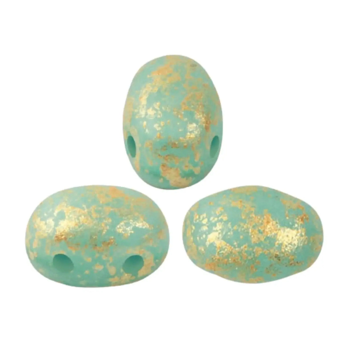 Samos Beads Blue Green Opal Matte Splash