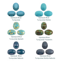 Samos Beads par Puca, Blue Turquoise, 5g & 20g