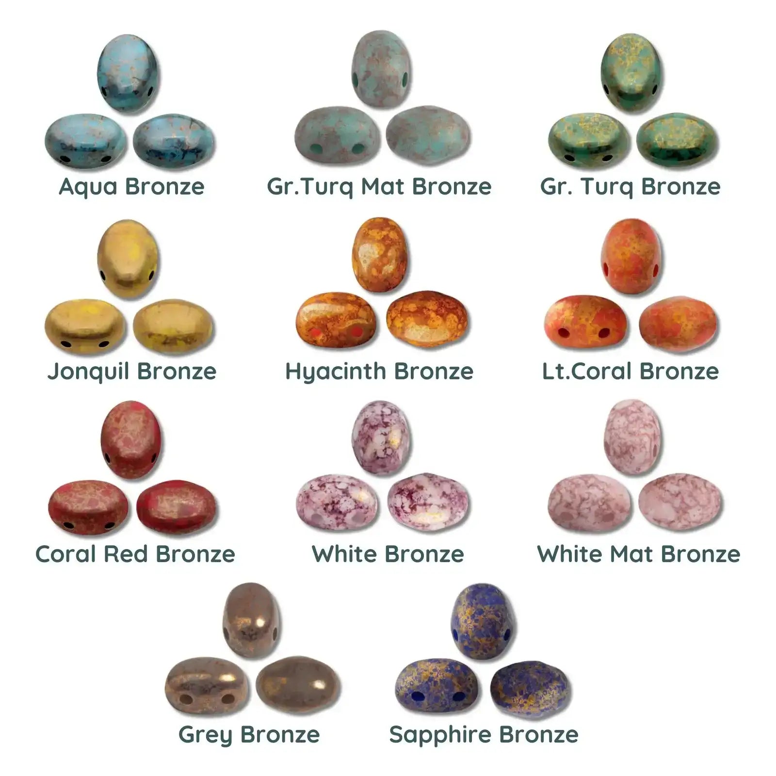 Samos Beads par Puca, Bronze, 5g & 20g - The Argus Collection