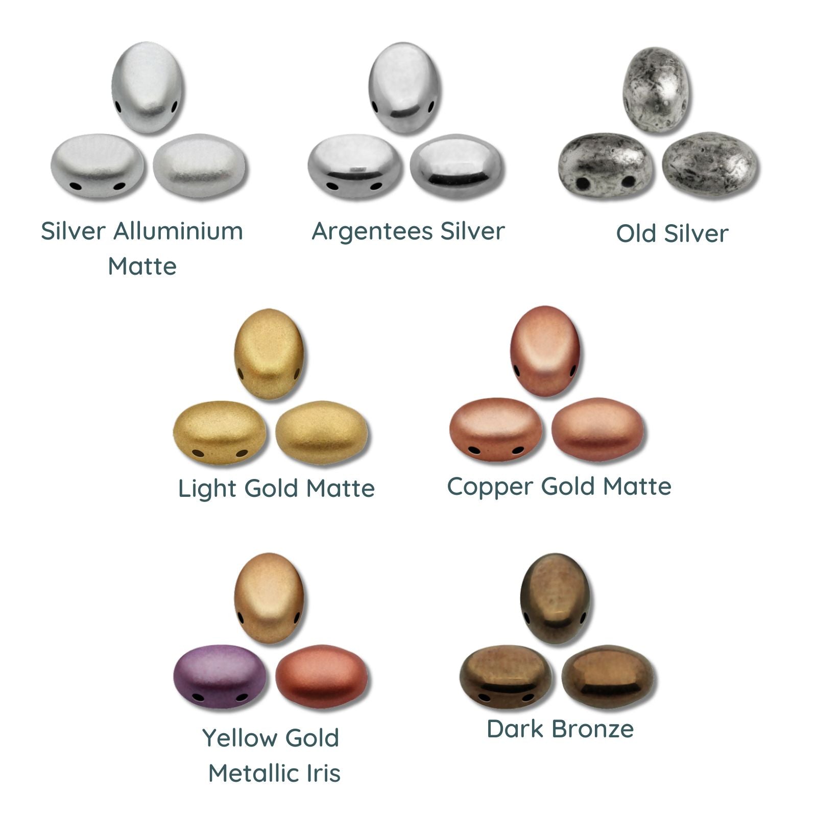 Samos Beads par Puca, Classic Metals, 5g & 20g