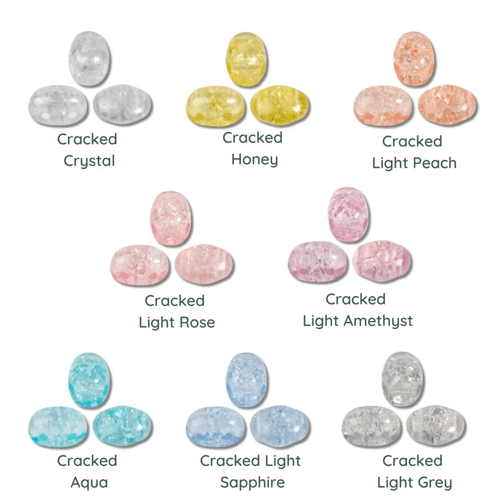 Samos Beads par Puca, Cracked, 5g & 20g - The Argus Collection