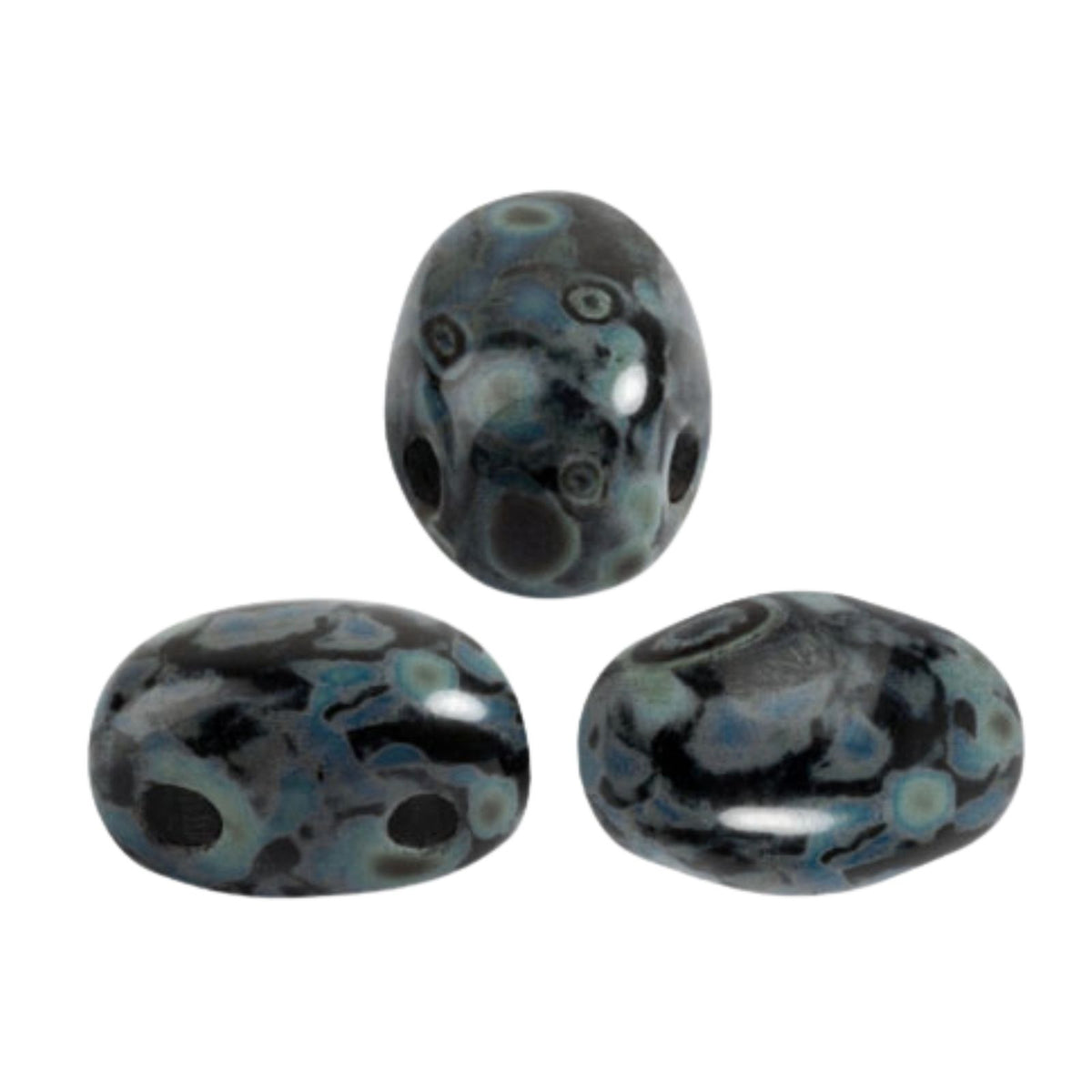 Samos Beads Jet Travertin Dark
