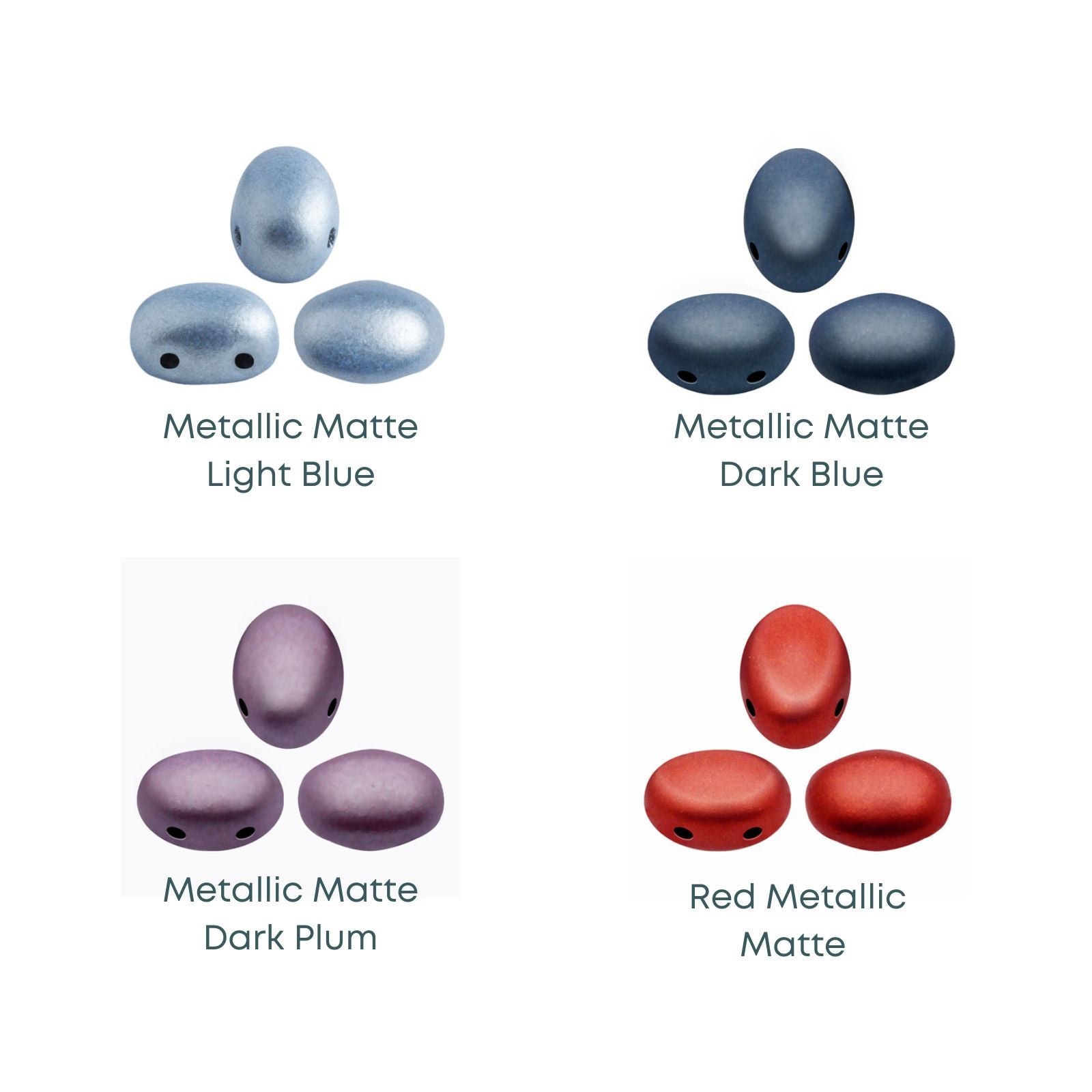 Samos Beads par Puca, Metallic Matte, 5g & 20g