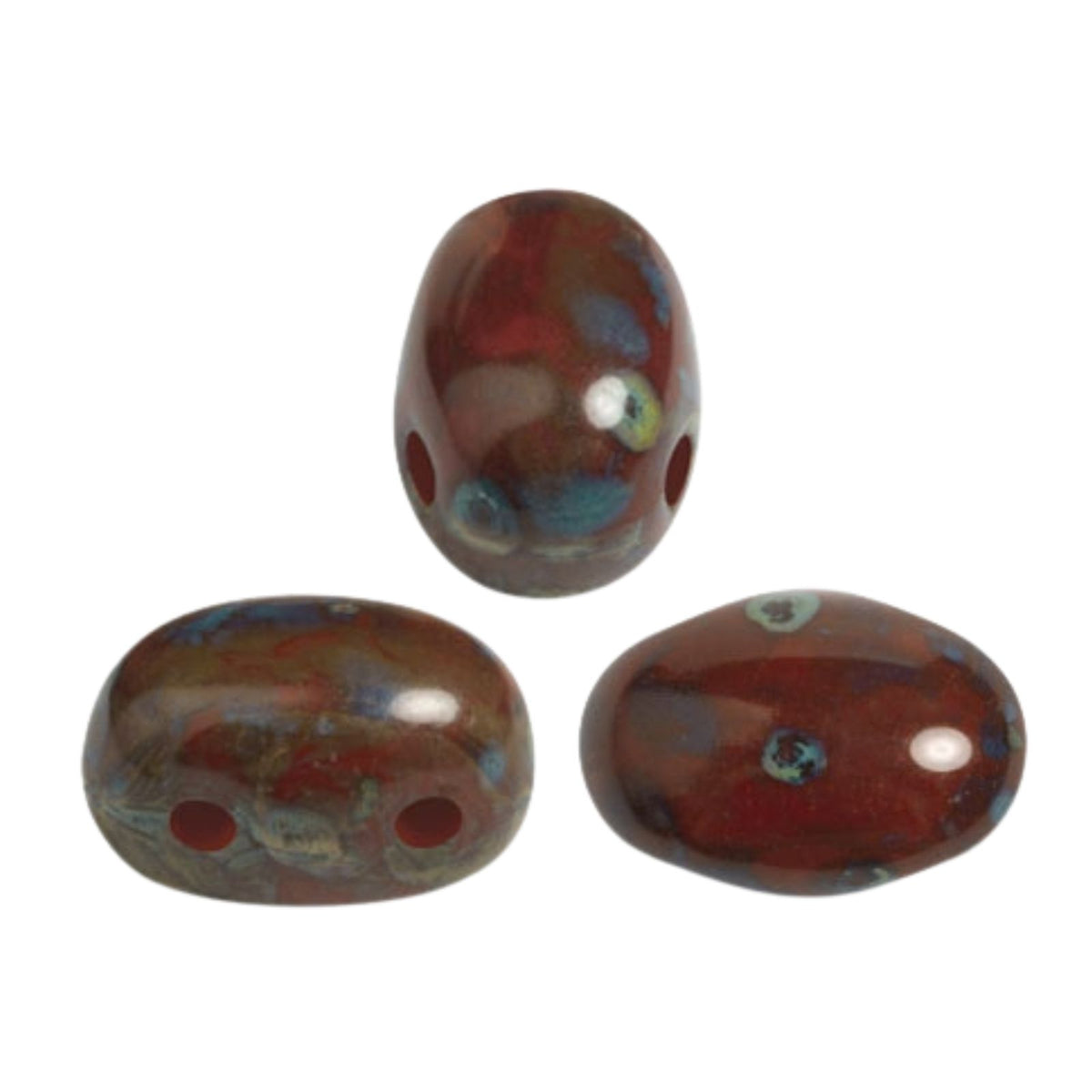 Samos Beads Burnt Sienna Travertin