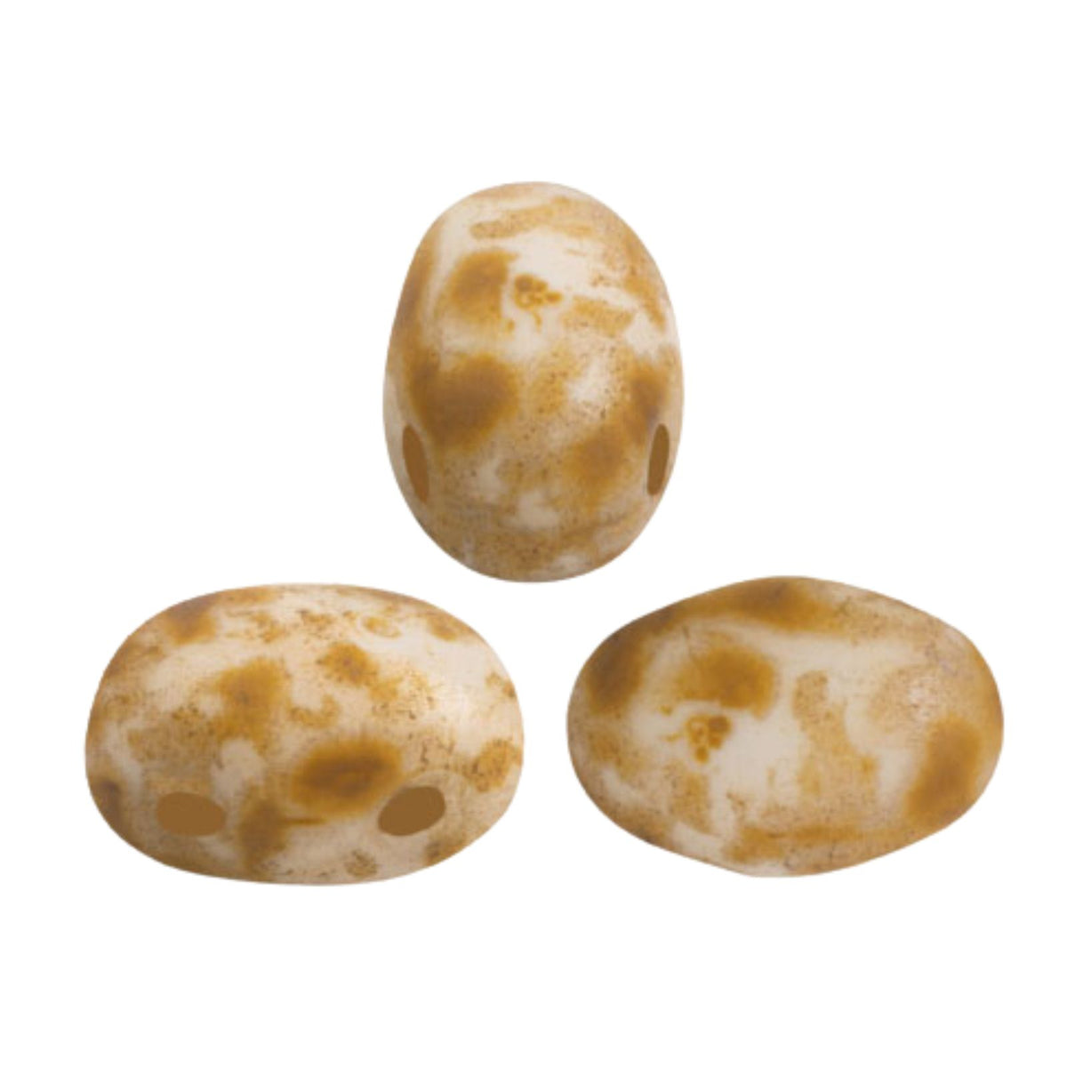 Samos Beads Opaque White Matte Travertin