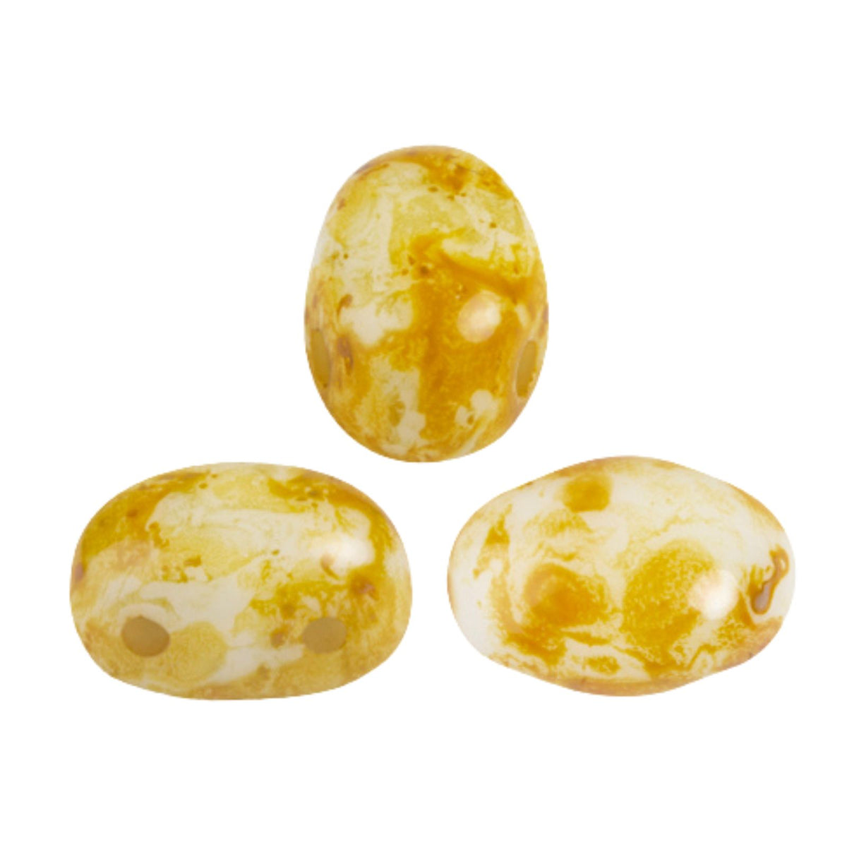 Samos Beads Opaque White Travertin
