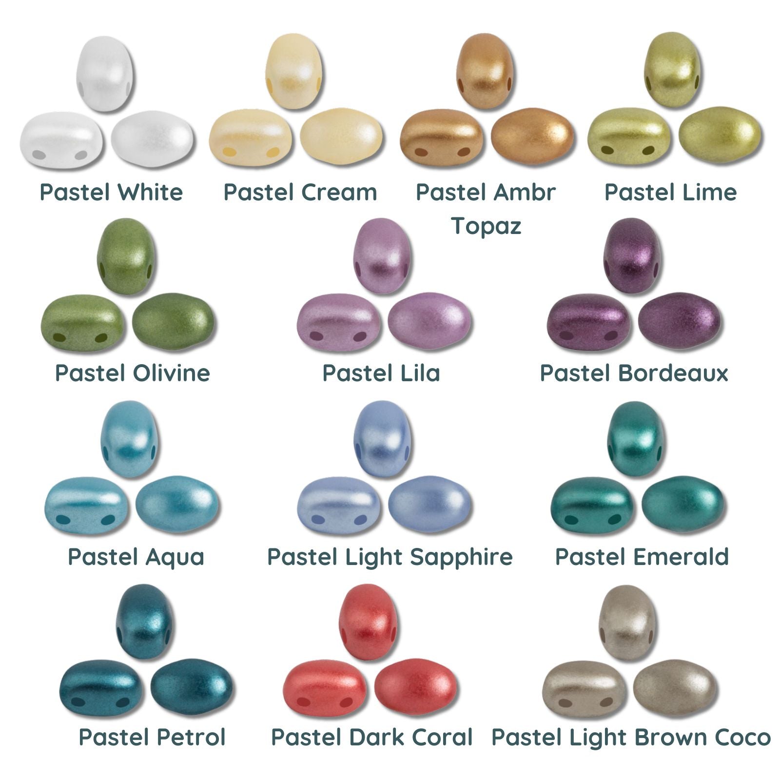 Samos Beads par Puca, Pastel, 5g & 20g