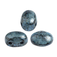 Samos Beads Metallic Matte Blue Spotted 